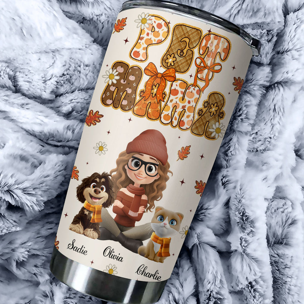 Custom Christmas Birthday Gifts For Pet Mom, Pet Lovers • Cinnamon Latte Fur Ver - Personalized Tumbler