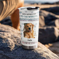 Custom Photo Mother's day Birthday Gifts For Dog Mom, Dog Lovers • I Woof You Best Chibi Dog Mom Photo - Personalized 3D Inflated Effect Tumbler