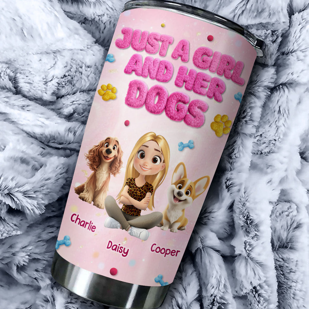 Custom Christmas Birthday Gifts For Dog Mom, Dog Lovers • With My Baby - Personalized 3D Effect Tumbler