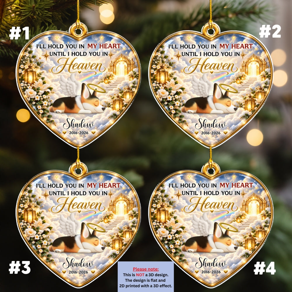 Custom Christmas Memorial Sympathy Gifts For Dogs, Cats • Forever Our Angel - Personalized 3D Effect Acrylic Ornament