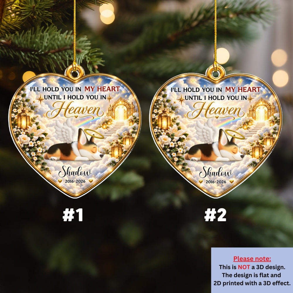 Custom Christmas Memorial Sympathy Gifts For Dogs, Cats • Forever Our Angel - Personalized 3D Effect Acrylic Ornament