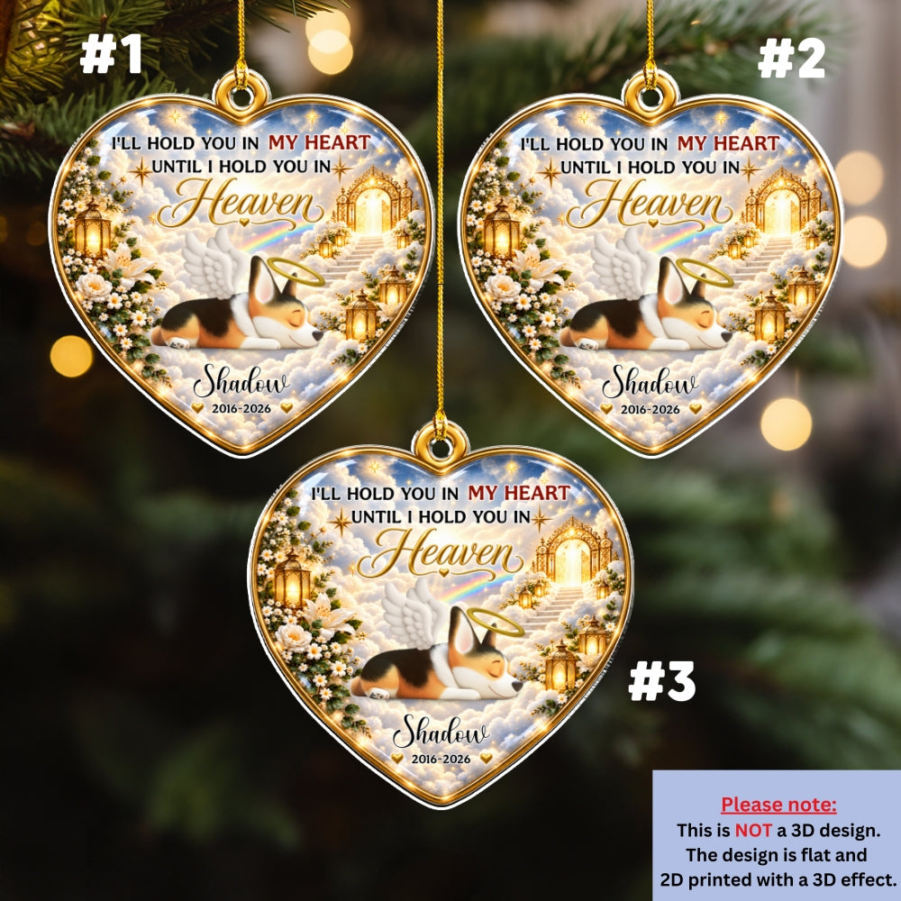Custom Christmas Memorial Sympathy Gifts For Dogs, Cats • Forever Our Angel - Personalized 3D Effect Acrylic Ornament