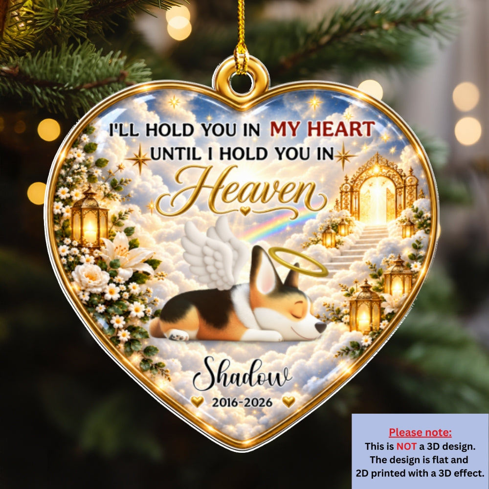 Custom Christmas Memorial Sympathy Gifts For Dogs, Cats • Forever Our Angel - Personalized 3D Effect Acrylic Ornament