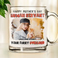Custom Photo Father's day Birthday Gifts For Cat Dad, Cat Lovers • Your Furry Overlords Photo - Personalized Glass Mug