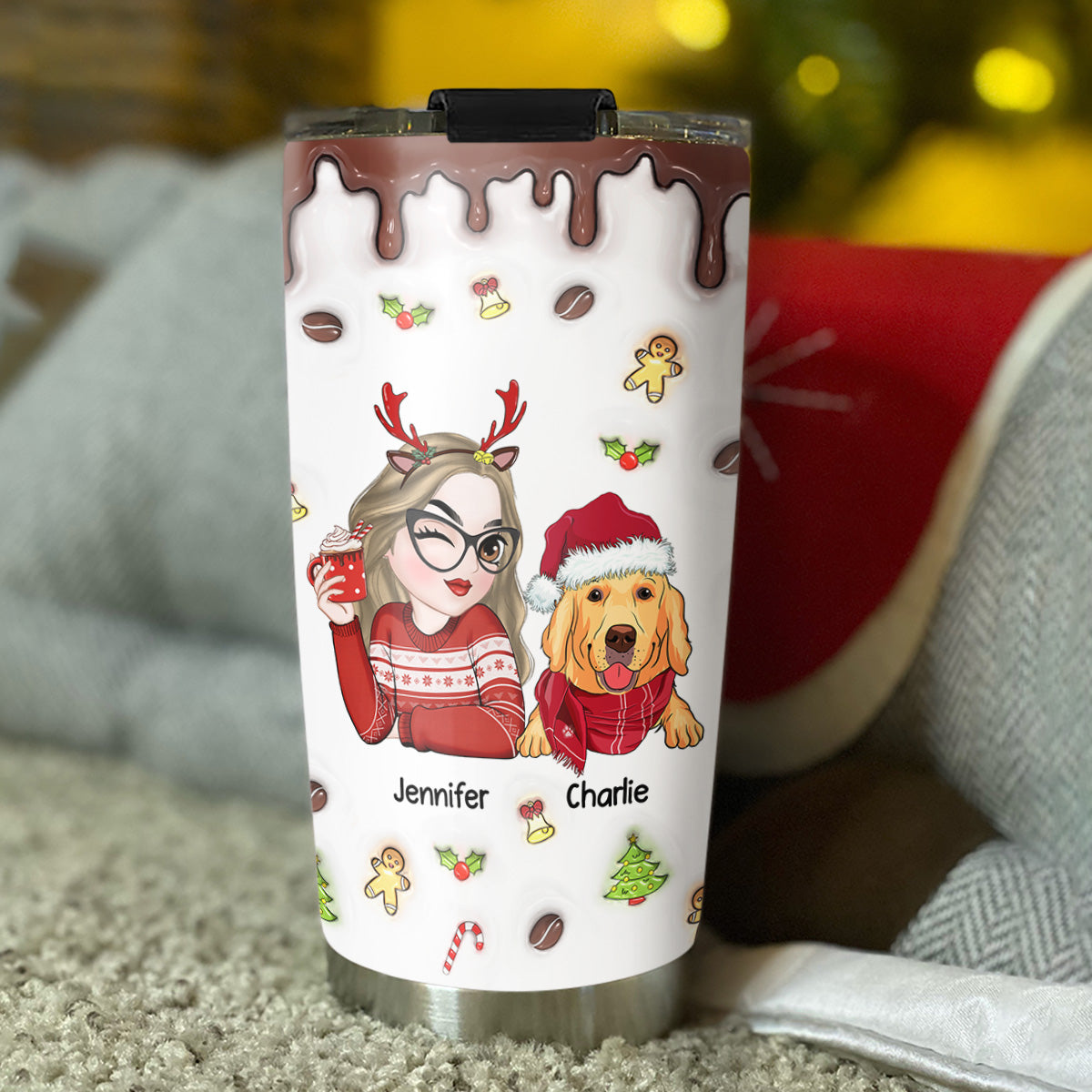 Custom Mother's day Birthday Gifts For Dog Mom, Dog Lovers • That All I Need - Personalized 3D Inflated Tumbler
