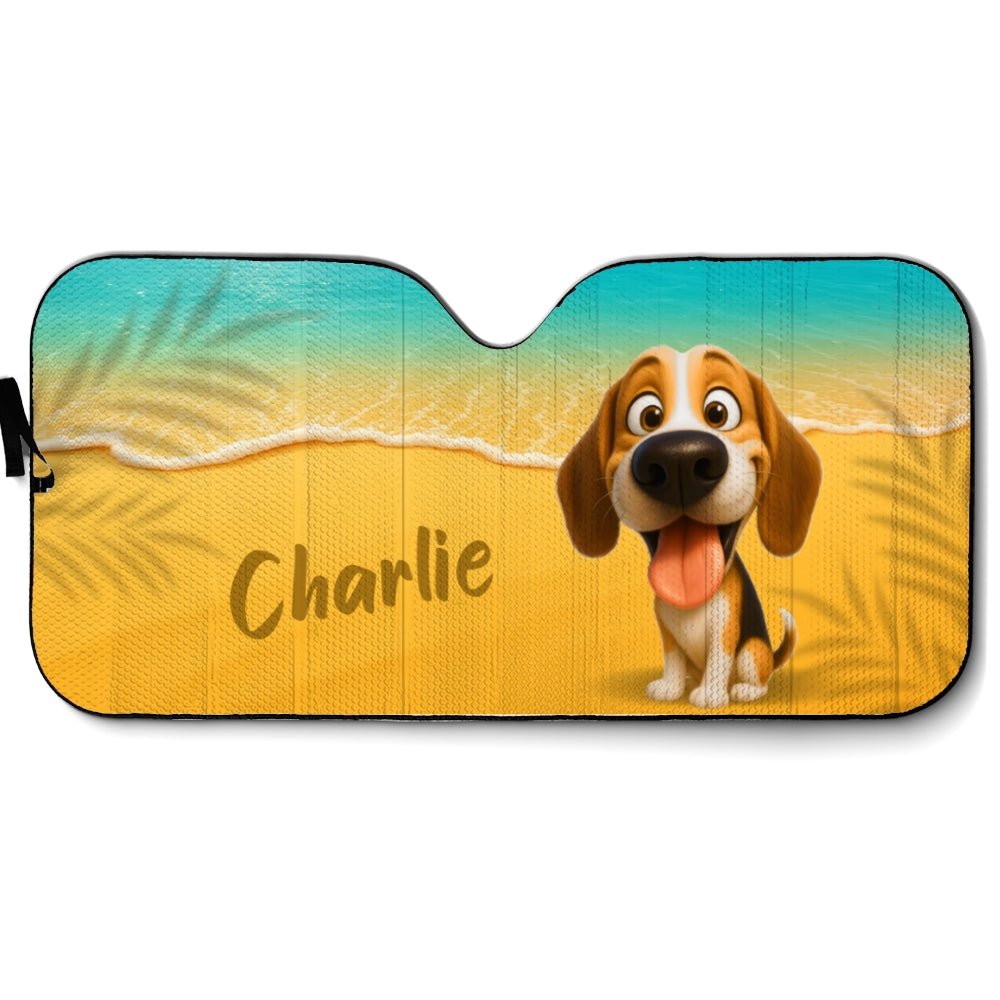 Take Us To The Beach - Personalized Car Sunshade