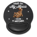 Paws Off My Mouse - Personalized Leather Mouse Pad