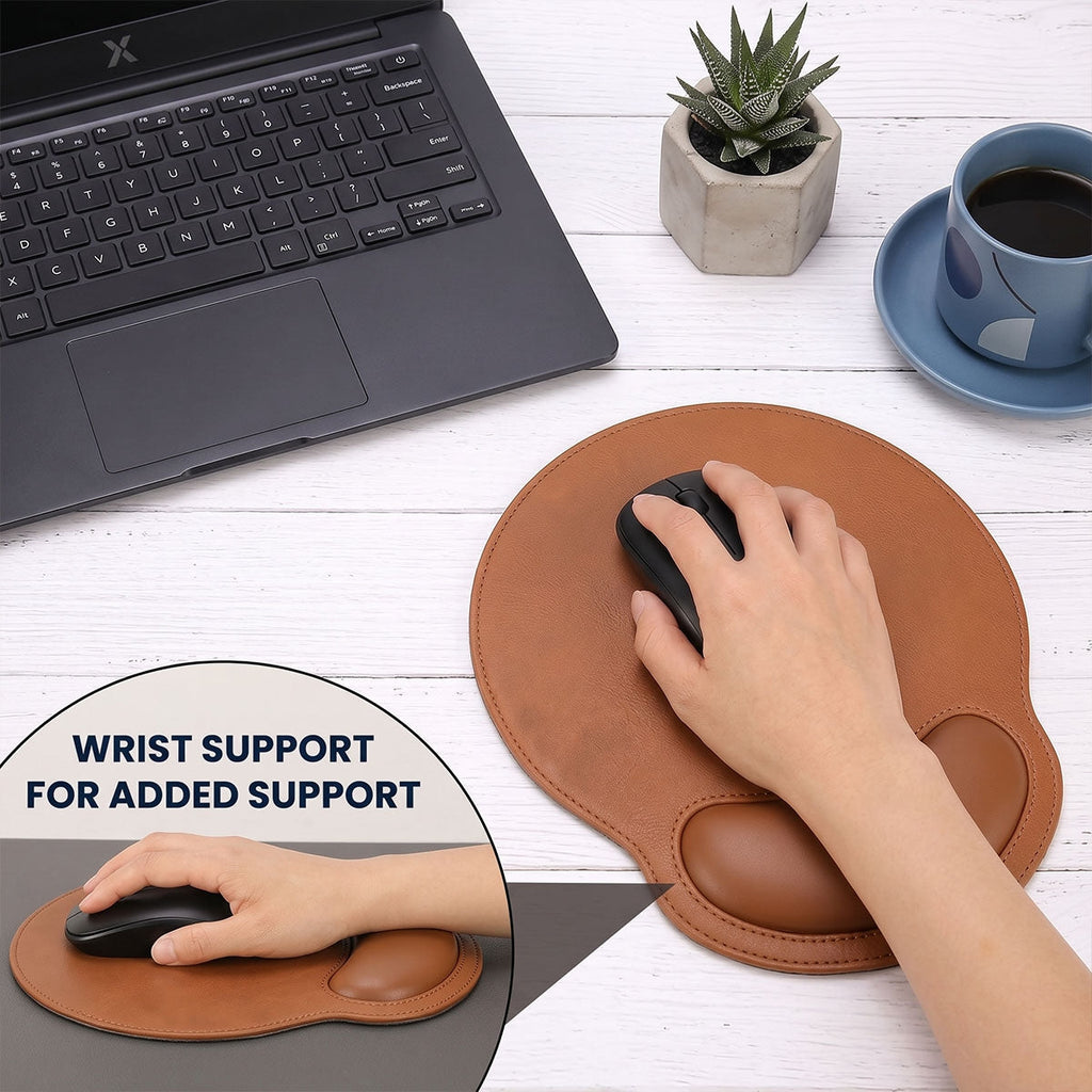 Paws Off My Mouse - Personalized Leather Mouse Pad