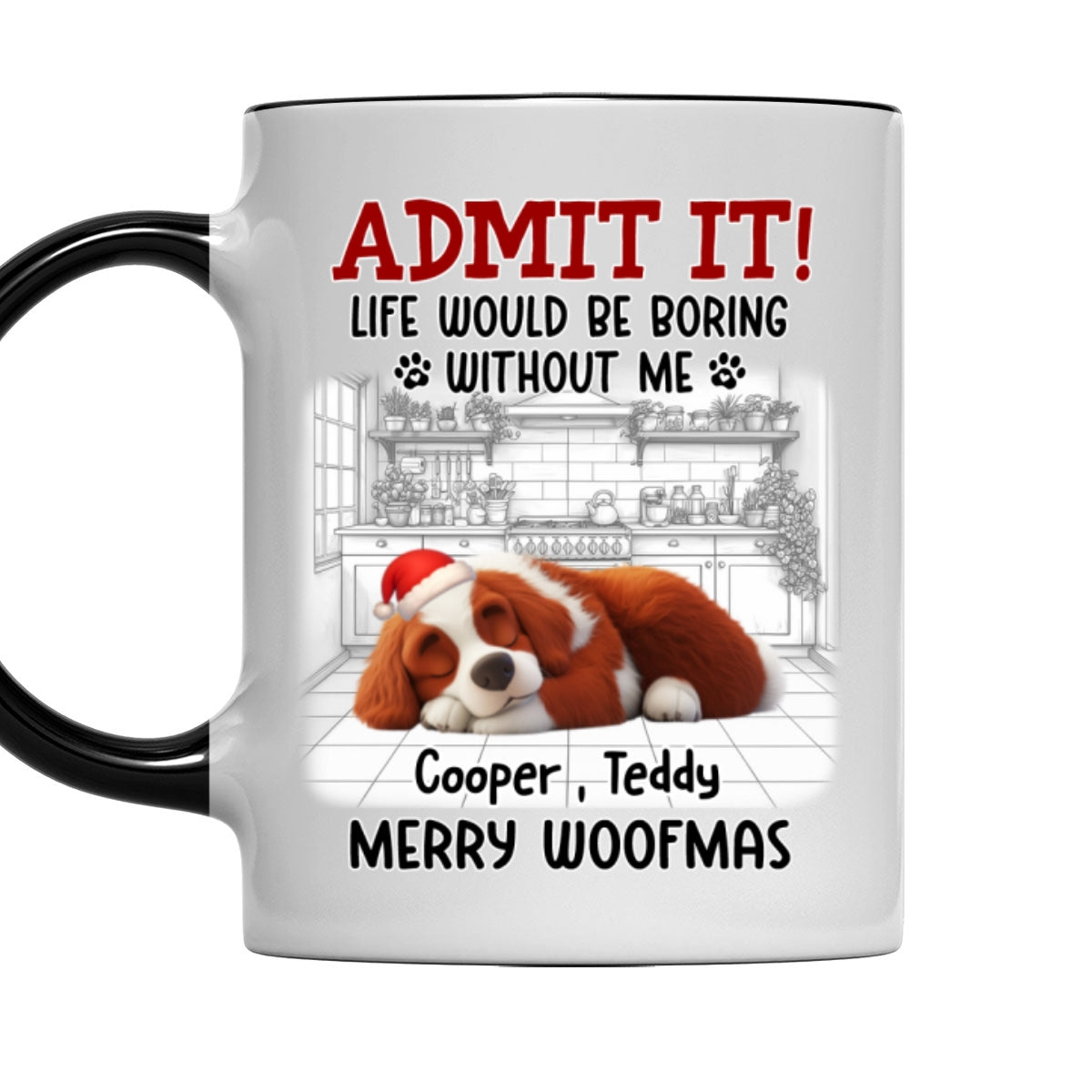Custom Christmas Birthday Gifts For Dog Lovers • Would Be Boring Christmas - Personalized Accent Mug