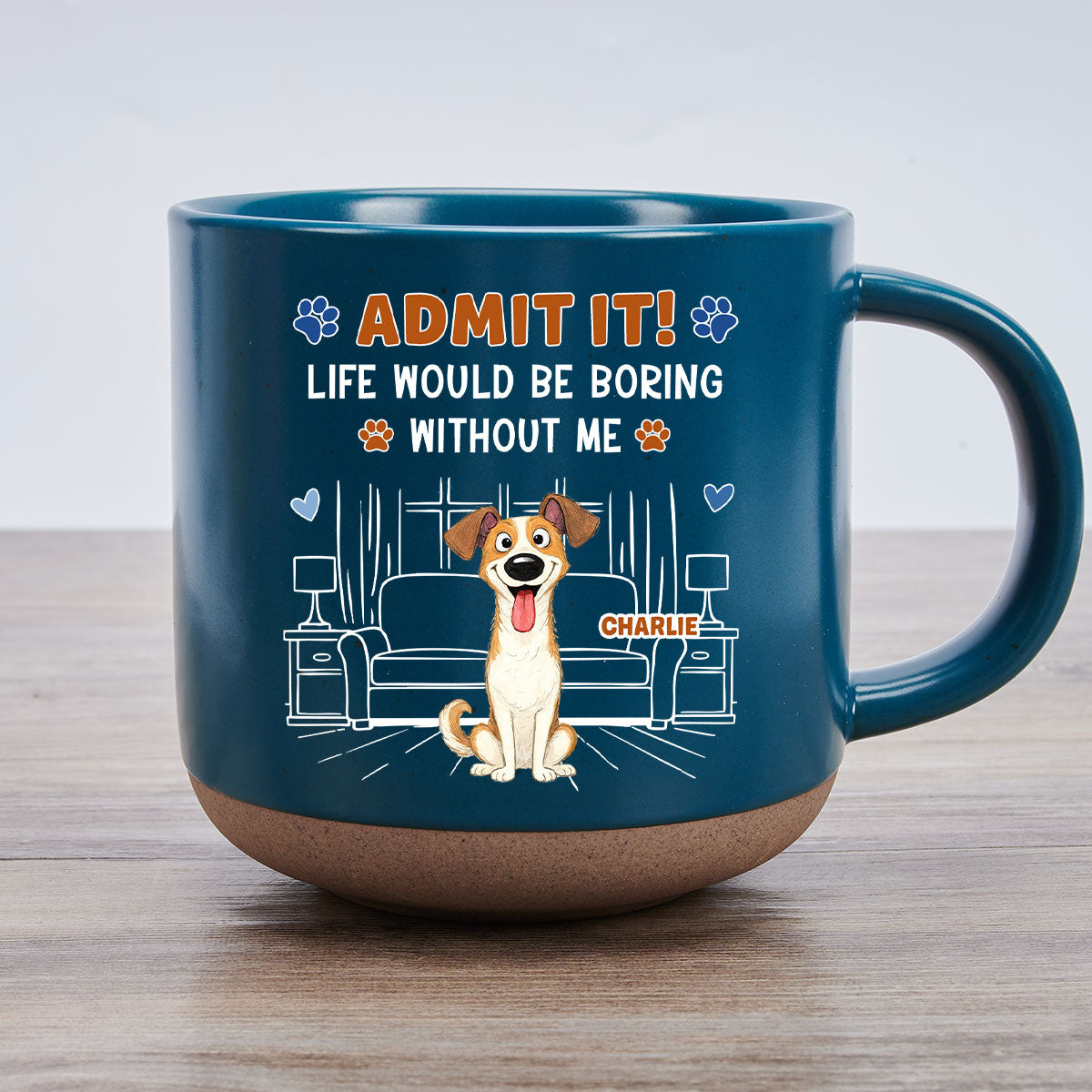 Custom Christmas Birthday Gifts For Dog Mom, Dog Lovers • Admit It Crazy Funny Dog - Personalized Pottery Mug
