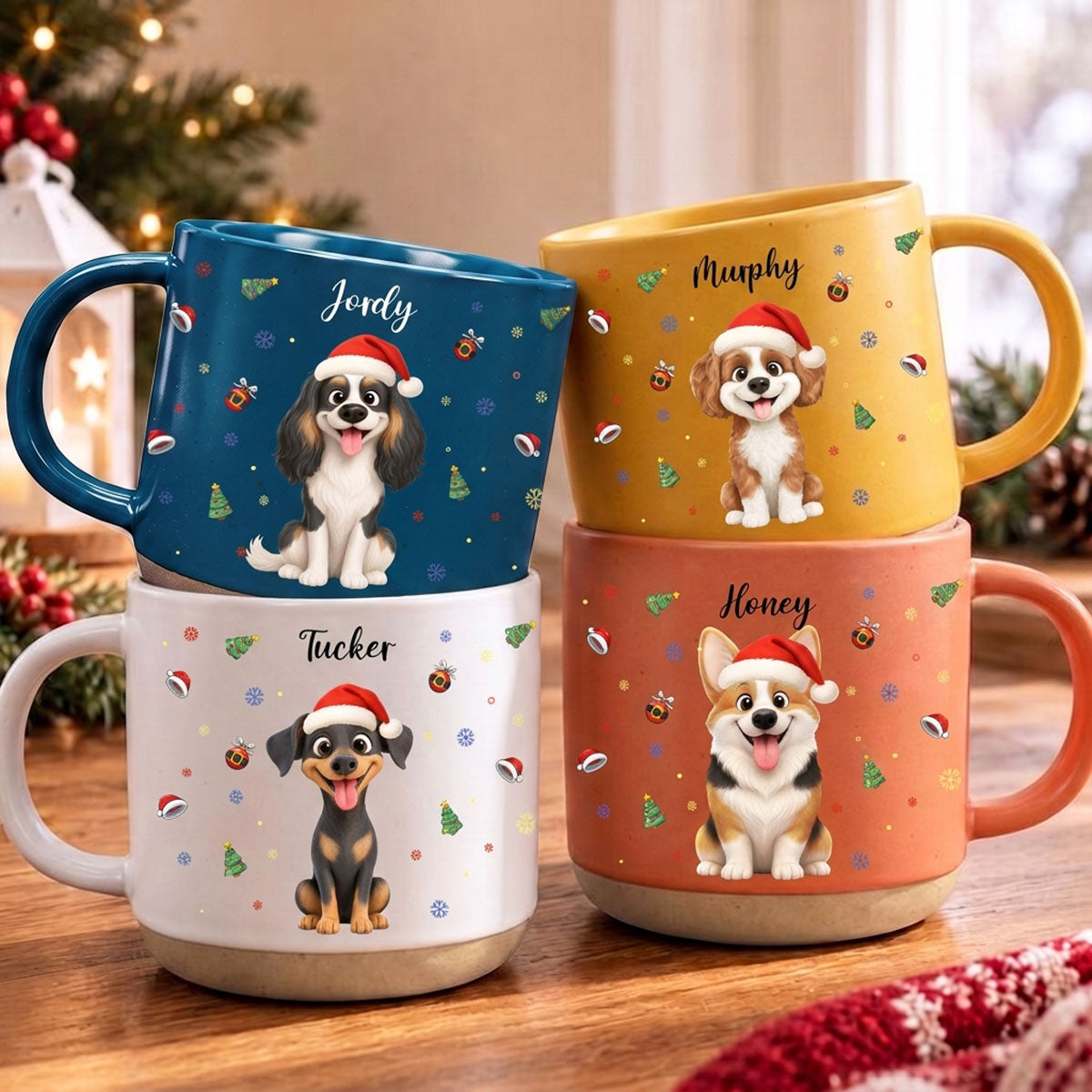 Merry Furry Christmas - Personalized Pottery Mug