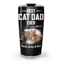 Custom Photo Father's day Birthday Gifts For Cat Dad, Cat Lovers • American Cat Dad Photo - Personalized Tumbler