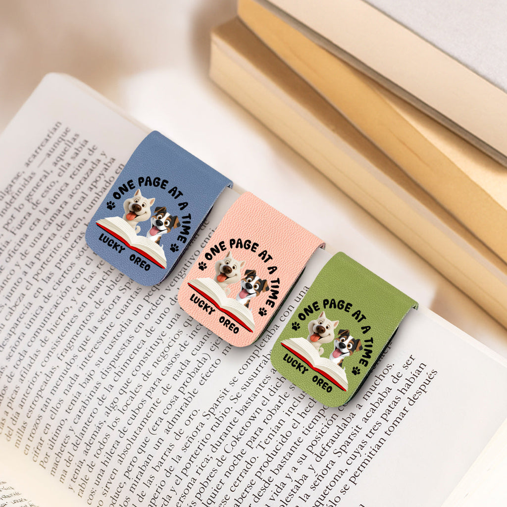 One Page Once - Personalized Leather Bookmark