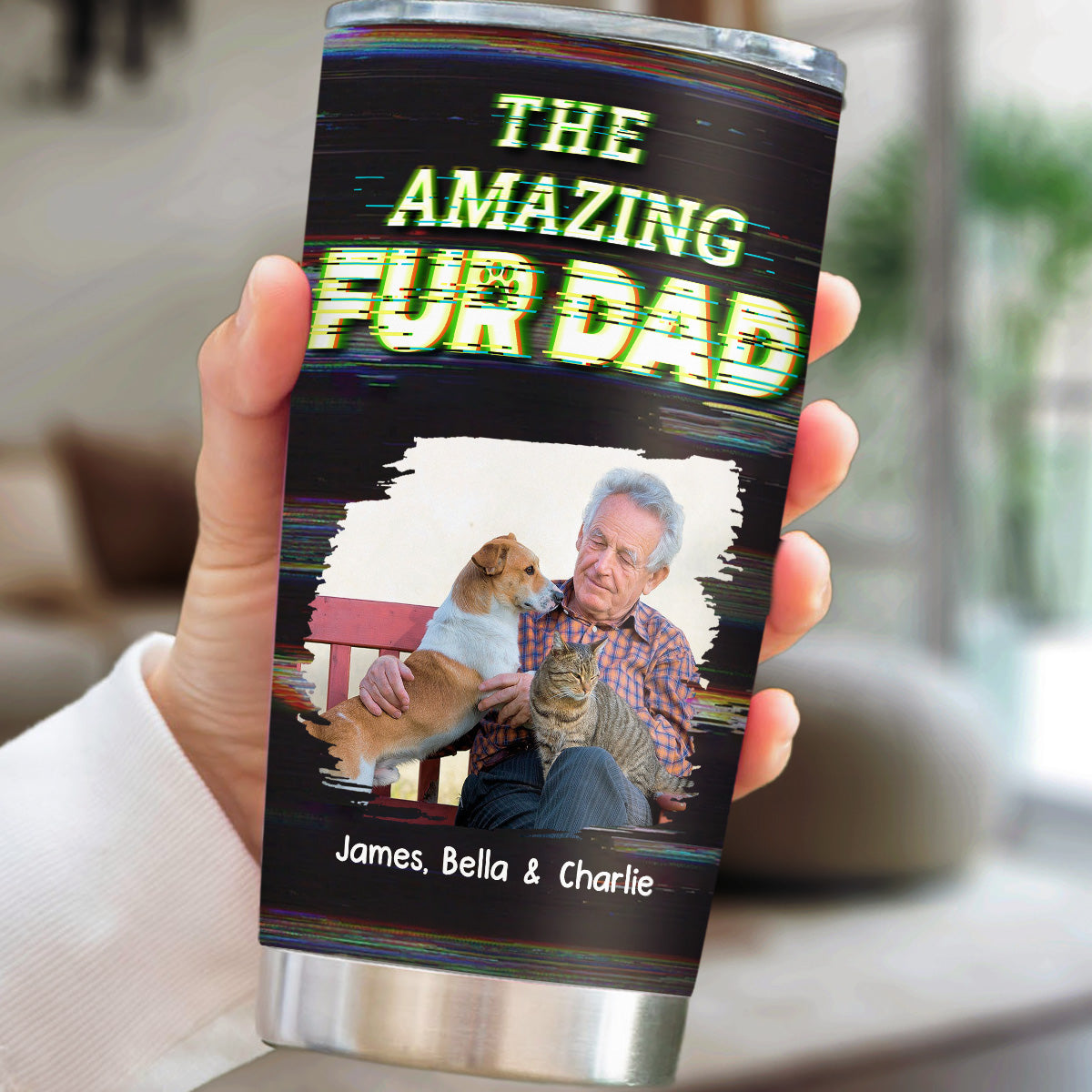 Custom Photo Father's day Birthday Gifts For Pet Dad, Pet Lovers • This Is Our Awesome Pet Dad Photo - Personalized Tumbler