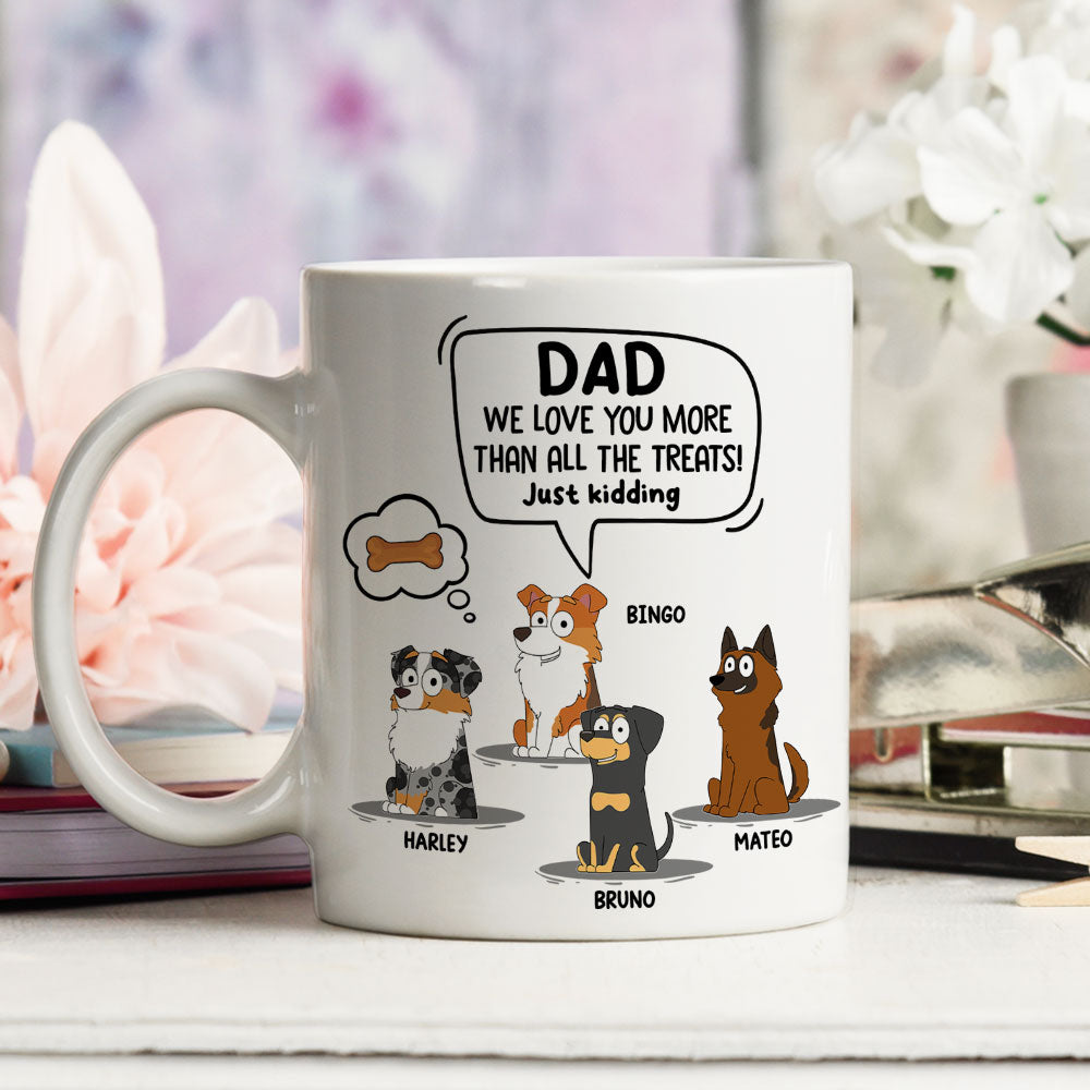 Custom Christmas Birthday Gifts For Dog Dad, Dog Lovers • Just Kidding - Personalized Coffee Mug