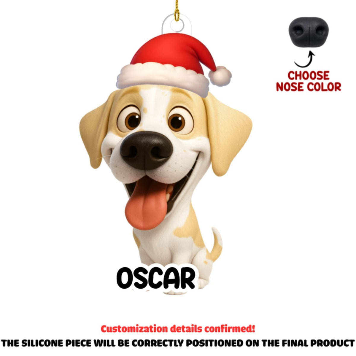 Custom Christmas Decor Home Birthday Gifts For Pet Lovers • Merry Snoutmas - Personalized Nose Squishy Ornament