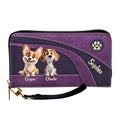 Lovely Baby Dogs Cartoon - Personalized Leather Wallet