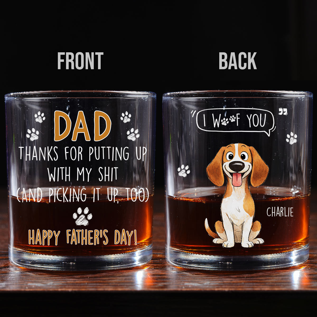 From Your Favorite Dogs - Personalized Whiskey Glass