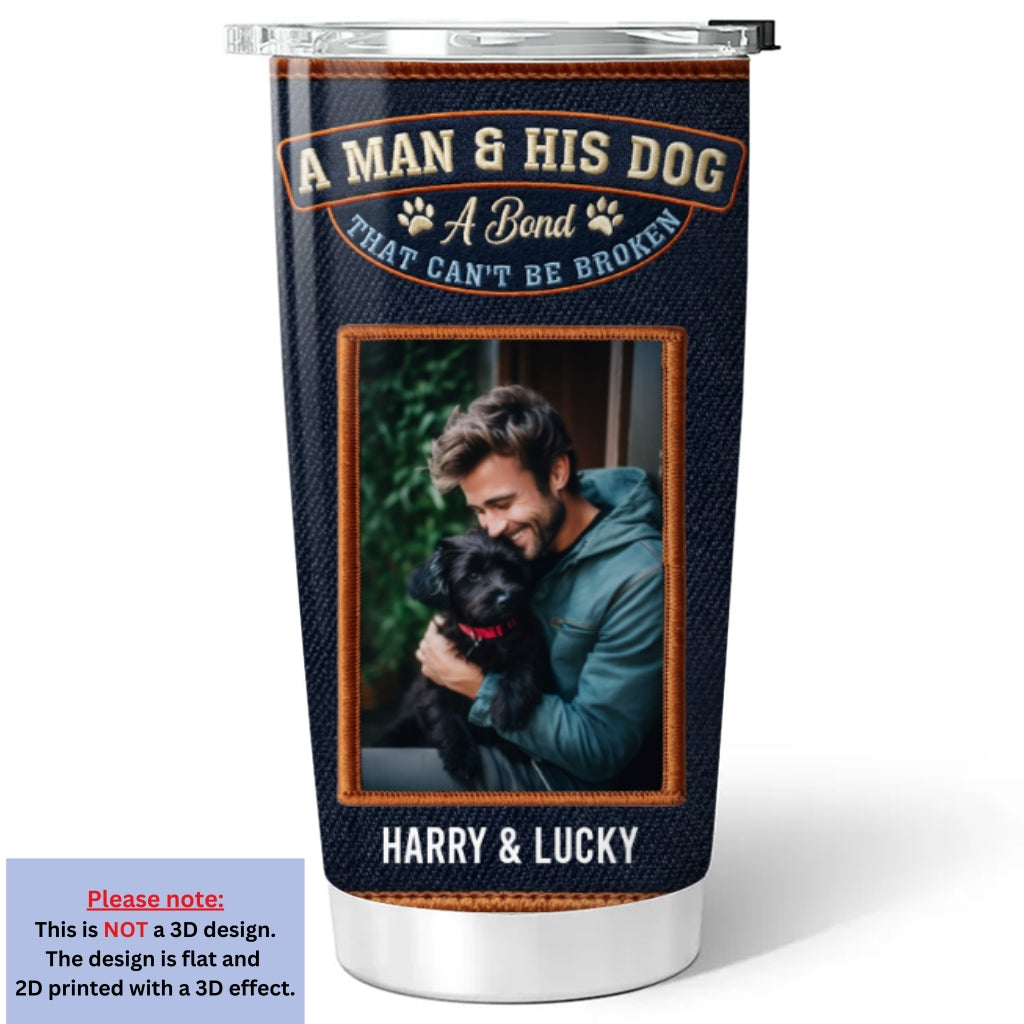 Custom Photo Christmas Birthday Gifts For Dog Dad, Dog Lovers • Forever My Dog Photo - Personalized Tumbler