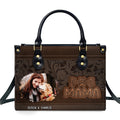 The Dog Mom Photo - Personalized Leather Bag