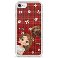 Dog Mom Bow Paw - Personalized Phone Case