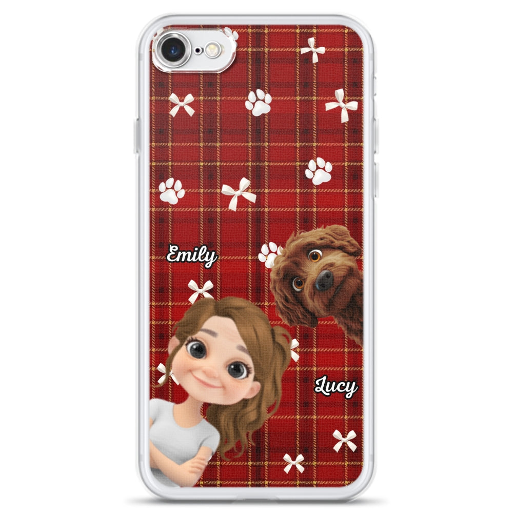Dog Mom Bow Paw - Personalized Phone Case