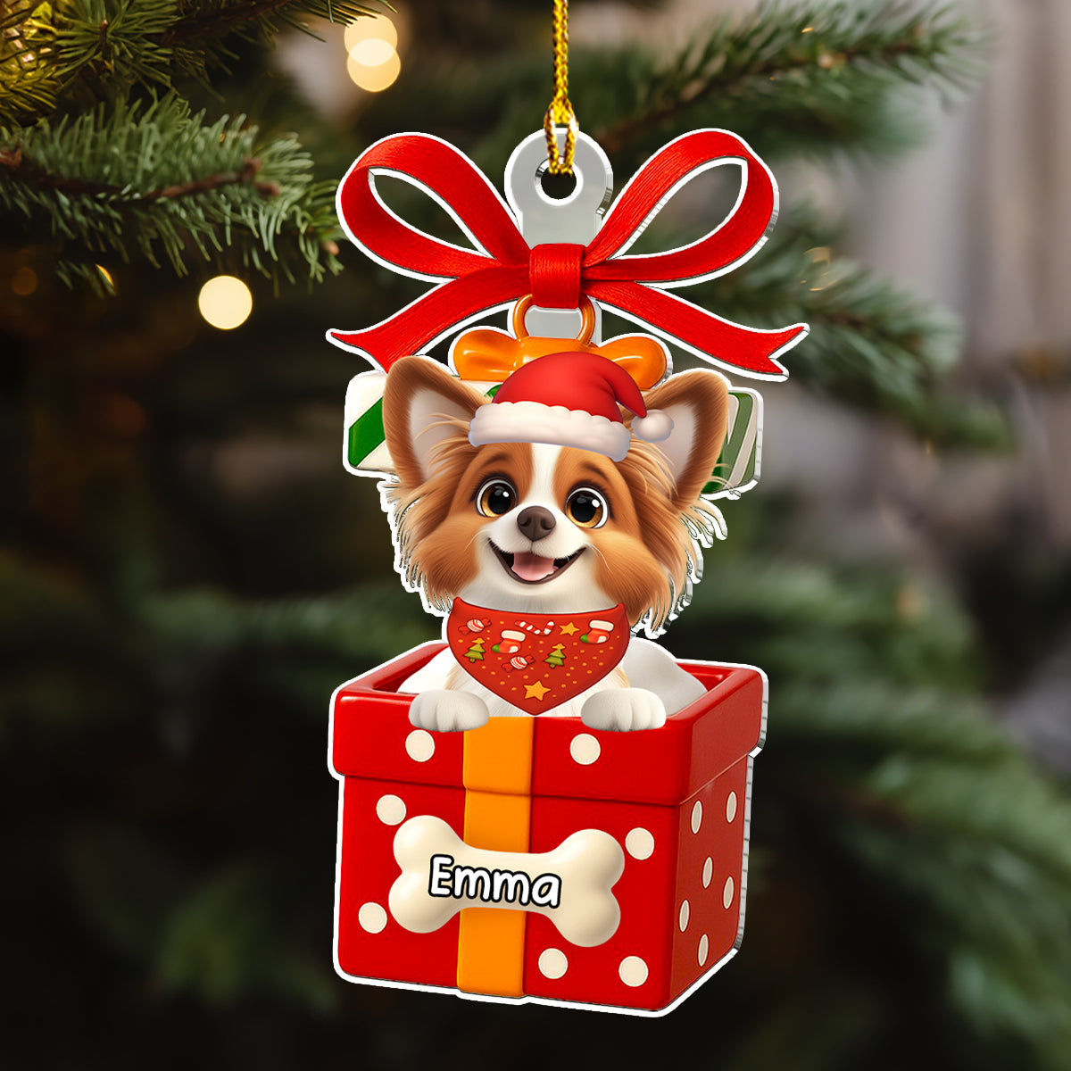Custom Christmas Decor Home Birthday Gifts For Dog Mom, Dog Lovers • Funny Gift - Personalized Acrylic Ornament