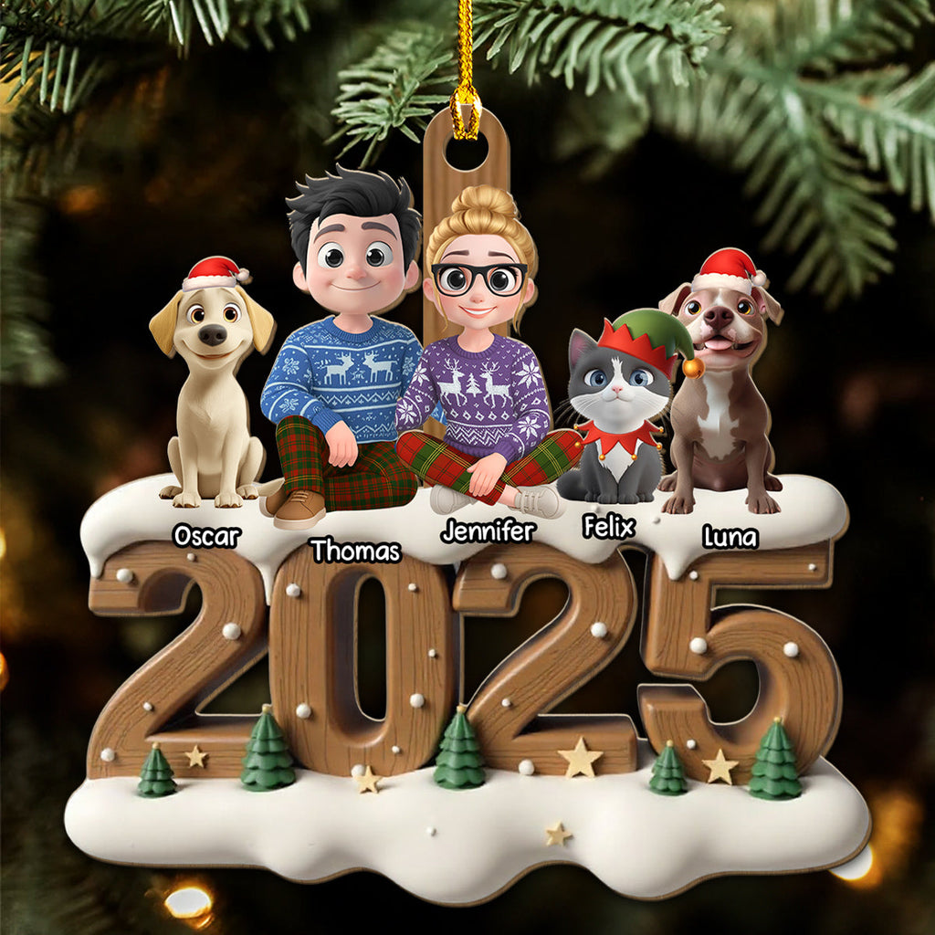 Custom Christmas Decor Home Birthday Gifts For Pet Lovers • From This Year Fur Ver - Personalized 3D Effect Wood Ornament