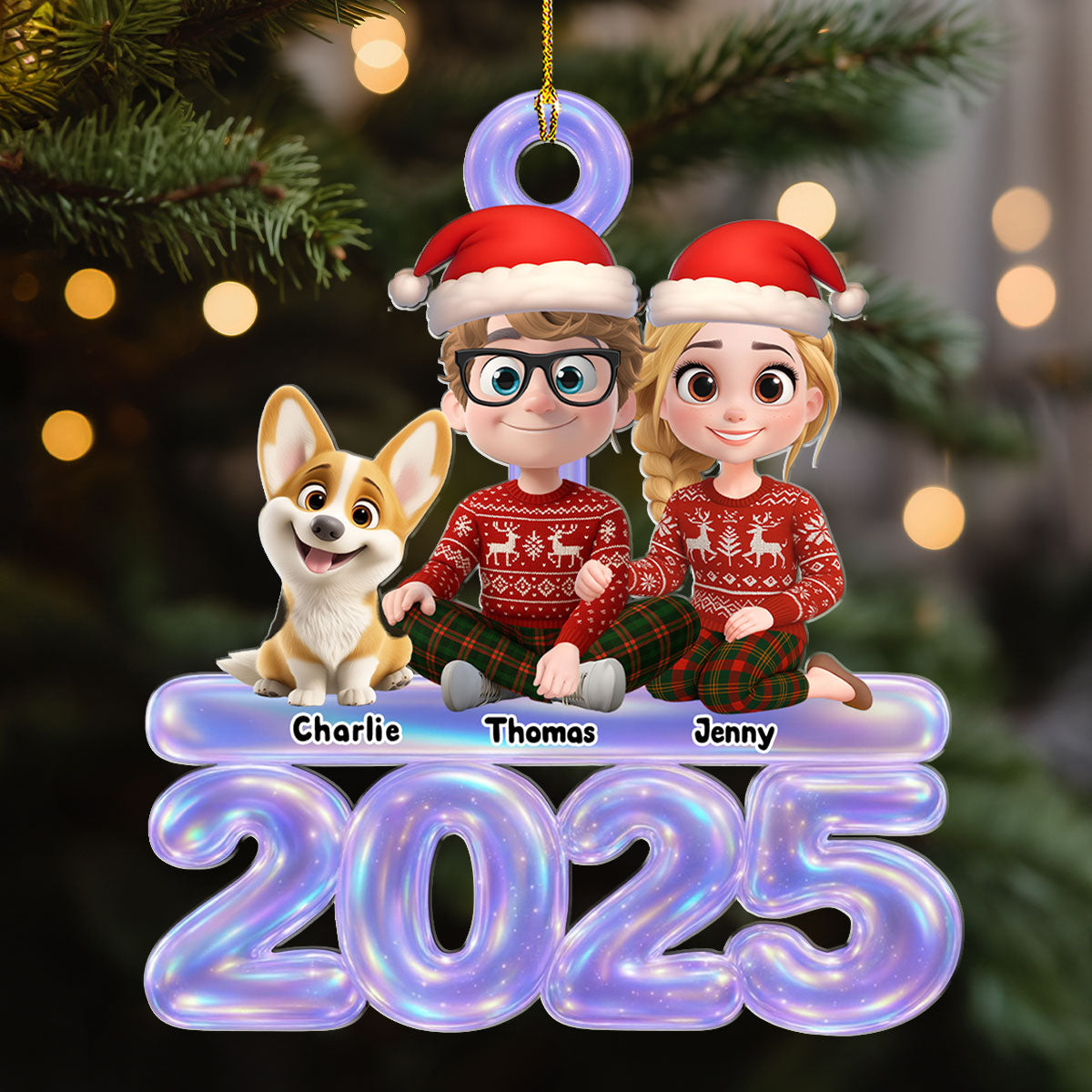 Custom Christmas Decor Home Birthday Gifts For Dog Lovers • We And Our Dog Colorful - Personalized Acrylic Ornament
