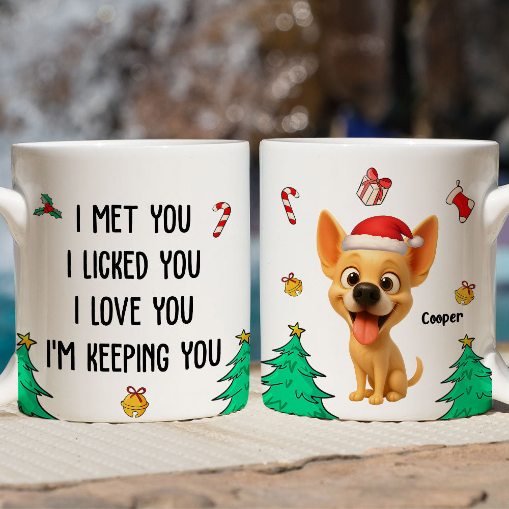 Custom Christmas Birthday Gifts For Dog Lovers • Keeping You Now - Personalized Coffee Mug