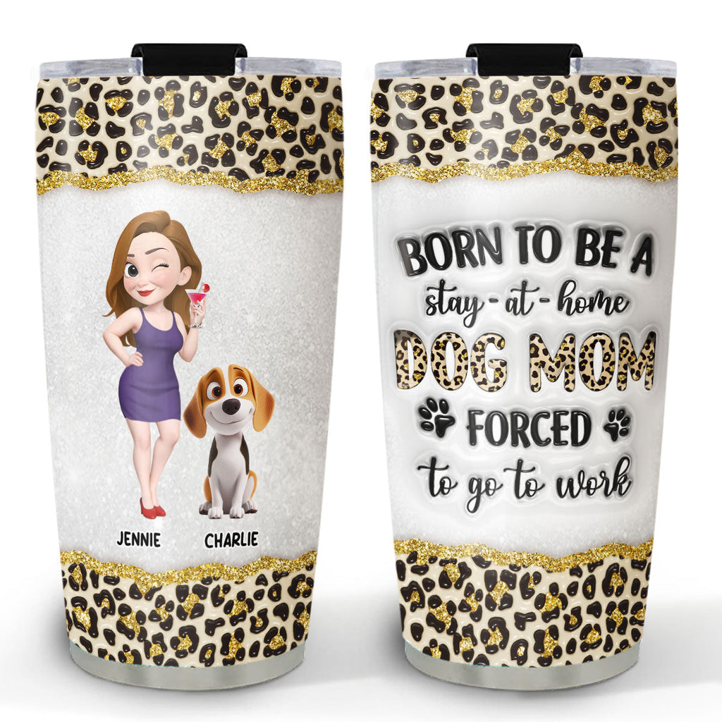 Custom Christmas Birthday Gifts For Dog Mom, Dog Lovers • Golden Mom - Personalized 3D Inflated Effect Tumbler