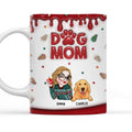 Custom Mother's day Birthday Gifts For Dog Mom, Dog Lovers • Lovely Dog Mom Cake - Personalized 3D Inflated Effect Mug