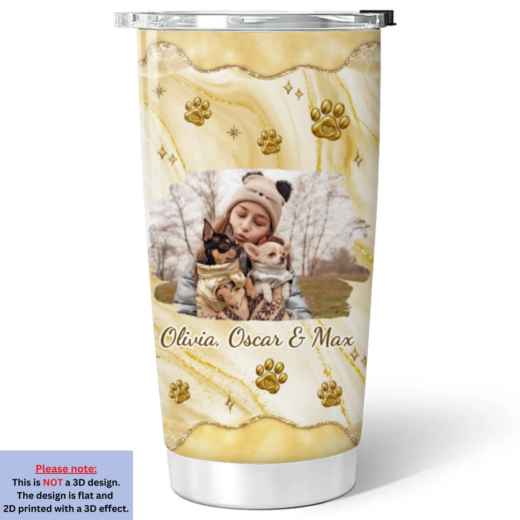Custom Photo Christmas Birthday Gifts For Dog Mom, Dog Lovers • Dog Mom Corner Photo - Personalized 3D Effect Tumbler