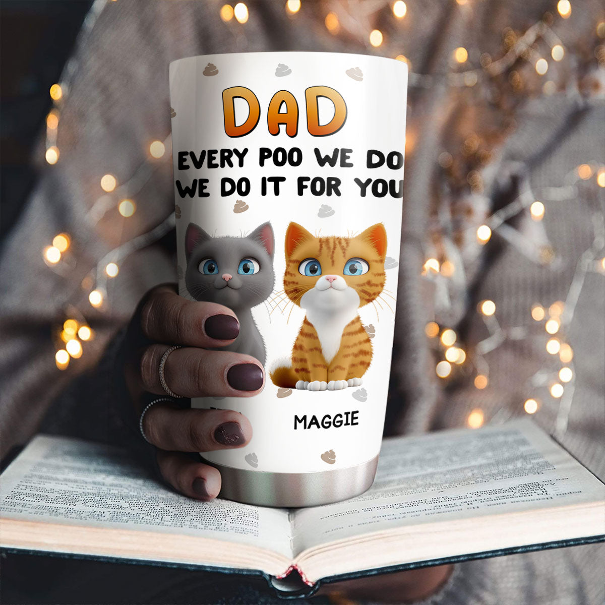 Custom Father's day Birthday Gifts For Cat Dad, Cat Lovers • Do It For You Cat Dad Mom - Personalized Tumbler