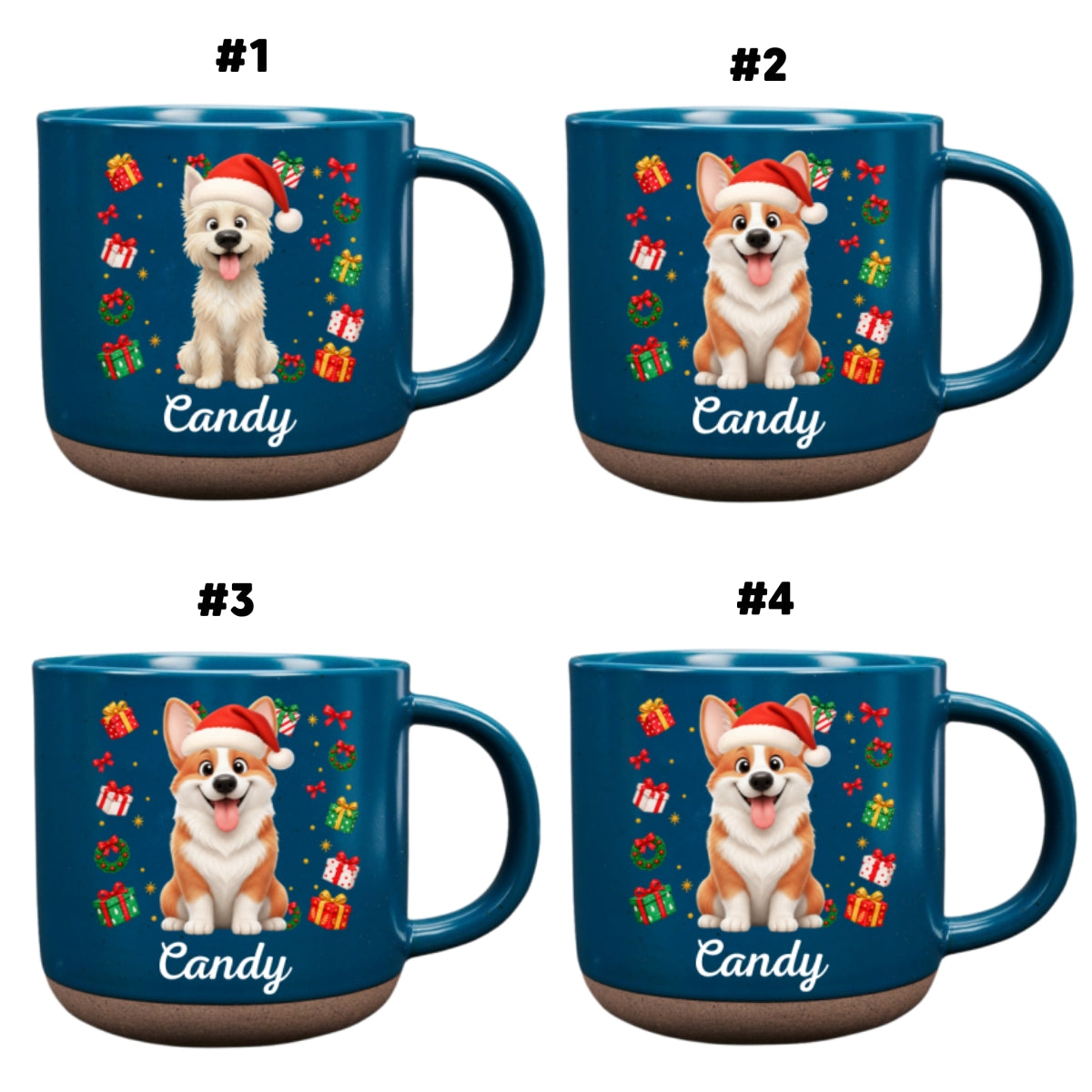 Pawsome Christmas - Personalized Pottery Mug
