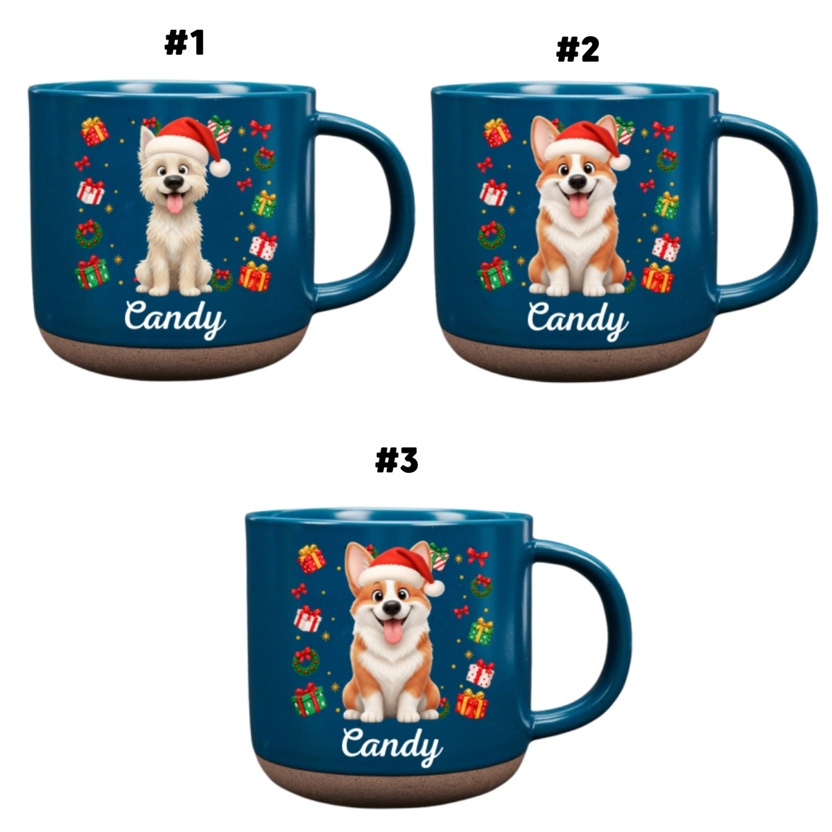 Pawsome Christmas - Personalized Pottery Mug