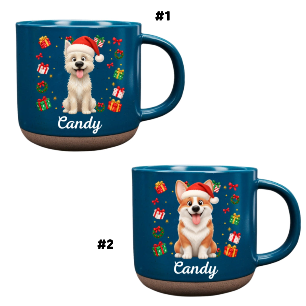 Pawsome Christmas - Personalized Pottery Mug