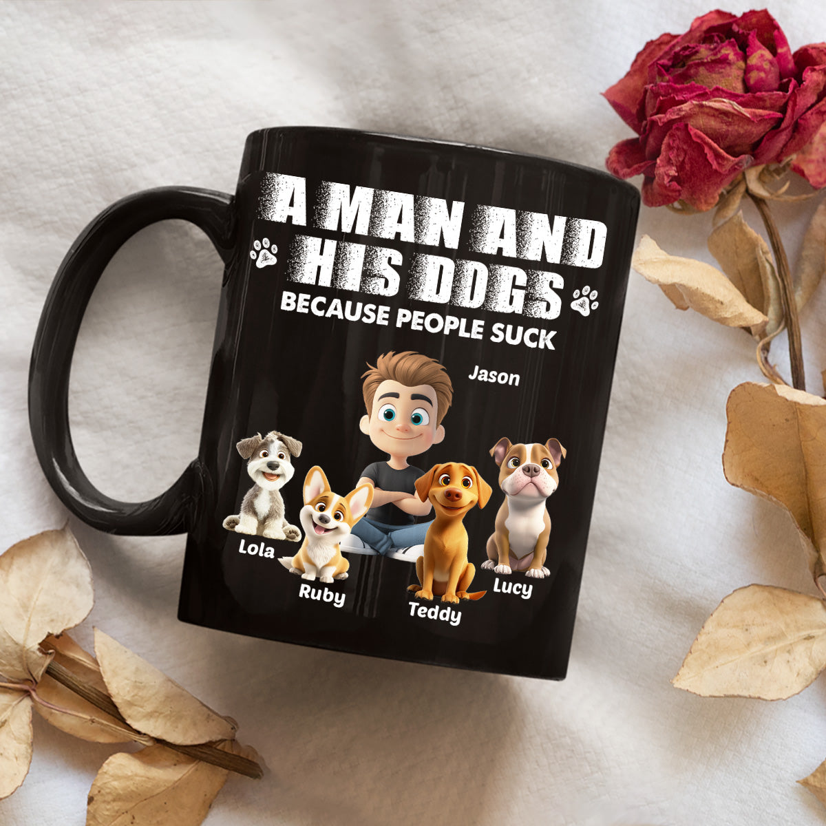 Custom Christmas Birthday Gifts For Dog Dad, Dog Lovers • Not Suck Like You - Personalized Coffee Mug