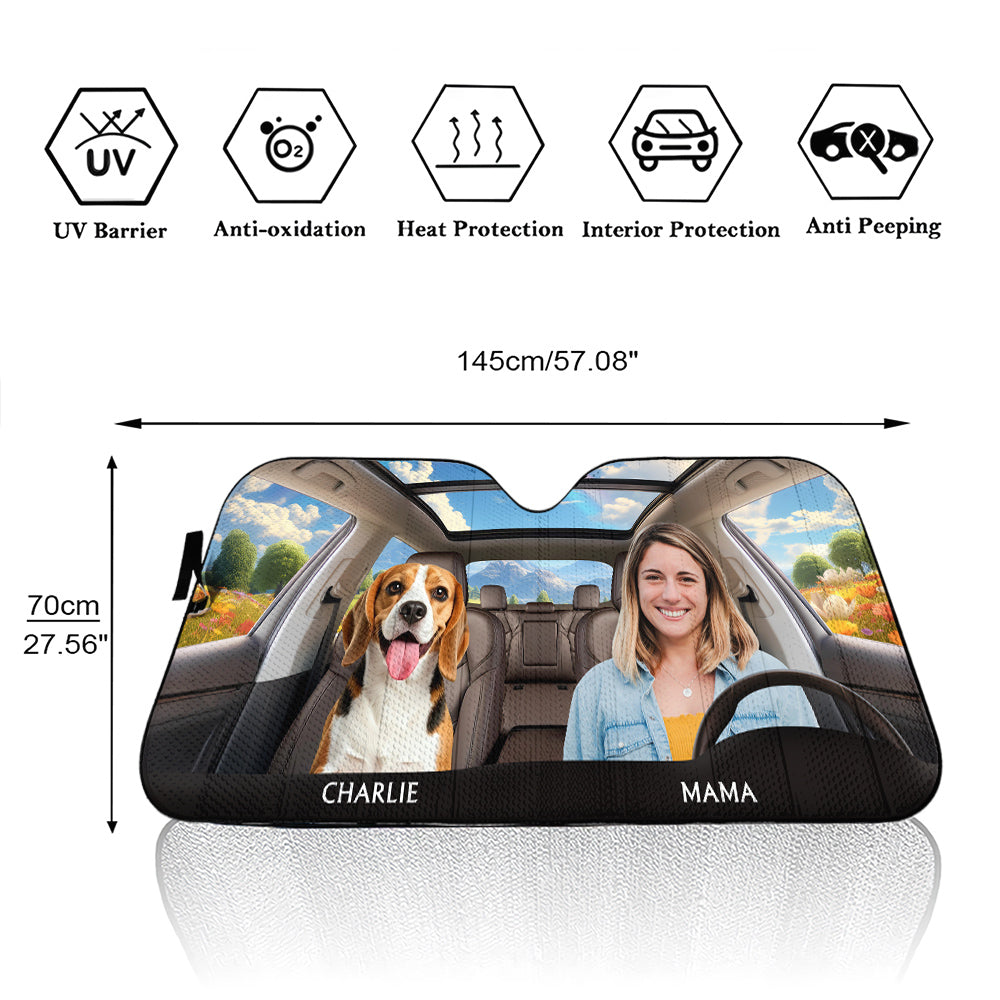Life Is Better With My Dog Photo - Personalized Car Sunshade