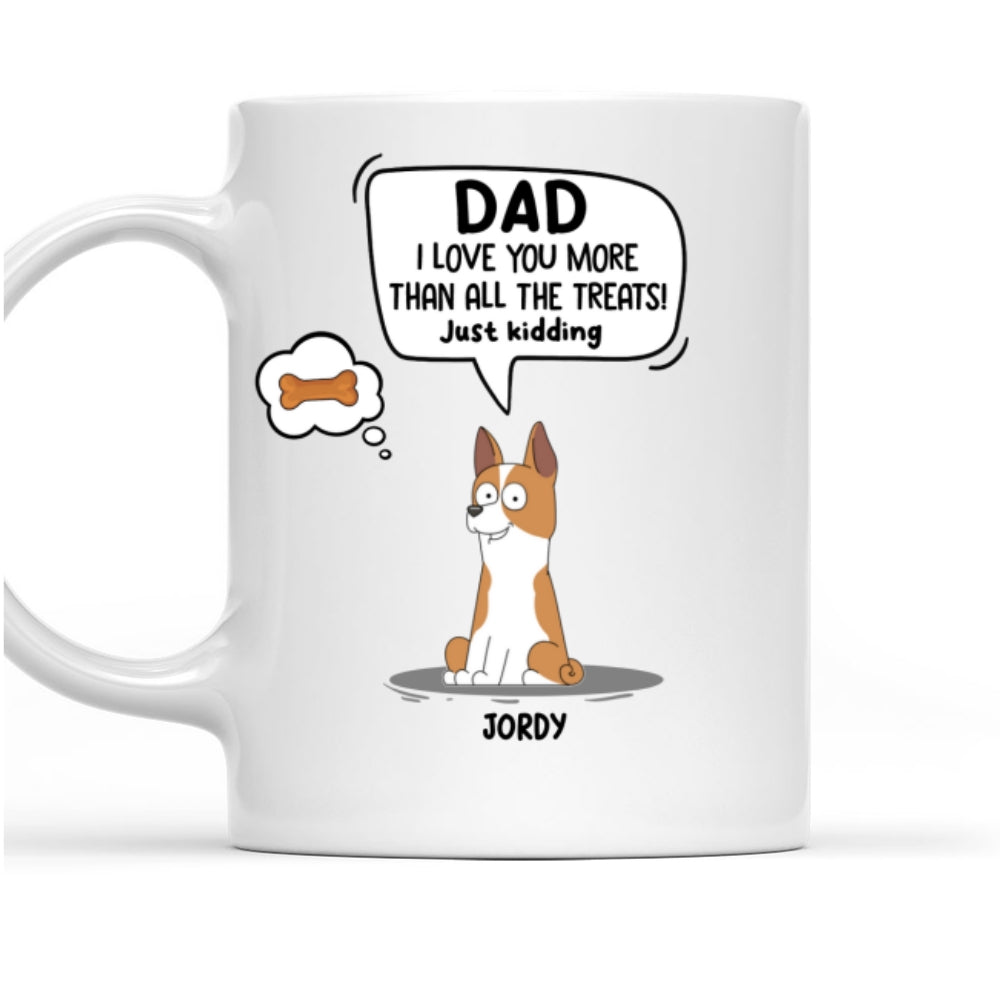 Custom Christmas Birthday Gifts For Dog Dad, Dog Lovers • Just Kidding - Personalized Coffee Mug