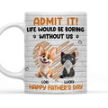 Custom Father's day Birthday Gifts For Cat Dad, Cat Lovers • Admit It Pet Dad Orange - Personalized Coffee Mug