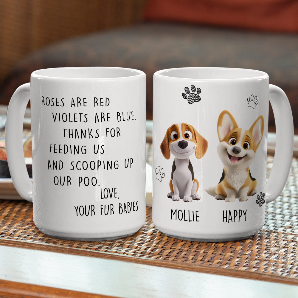 Custom Father's day Birthday Gifts For Dog Dad, Dog Lovers • Thank You For Scooping My Poo New Ver - Personalized Coffee Mug