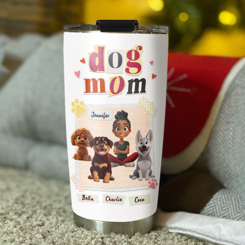 Custom Christmas Birthday Gifts For Dog Mom, Dog Lovers • Ever Best Mom - Personalized Tumbler
