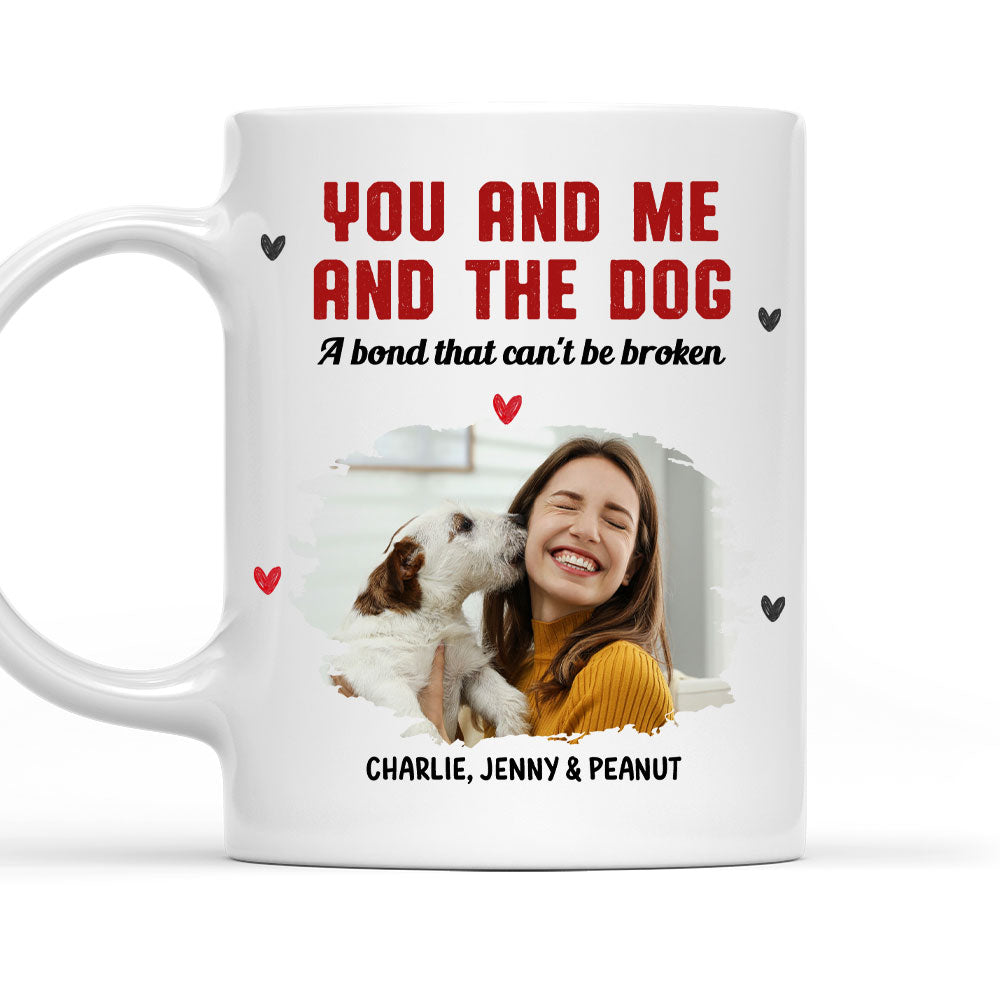 Custom Photo Christmas Birthday Gifts For Dog Lovers • You Me And The Dog Photo - Personalized Coffee Mug
