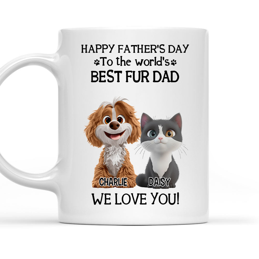 Custom Father's day Birthday Gifts For Pet Dad, Pet Lovers • I Love You The Best Pet Dad - Personalized Coffee Mug