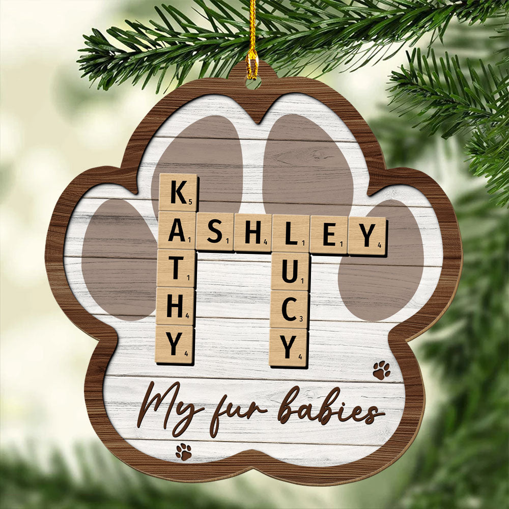 My Pet Is My Happy Place - Personalized Wood Ornament