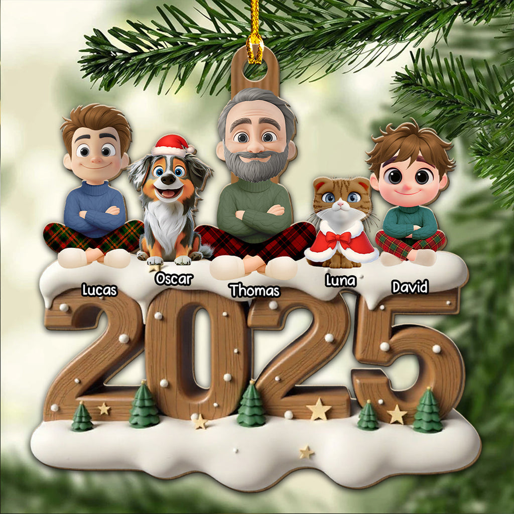 Family Now Onwards General Version - Personalized 3D Effect Wood Ornament