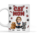Custom Christmas Birthday Gifts For Cat Mom, Cat Lovers • Lovely Cat Mama - Personalized 3D Inflated Effect Mug