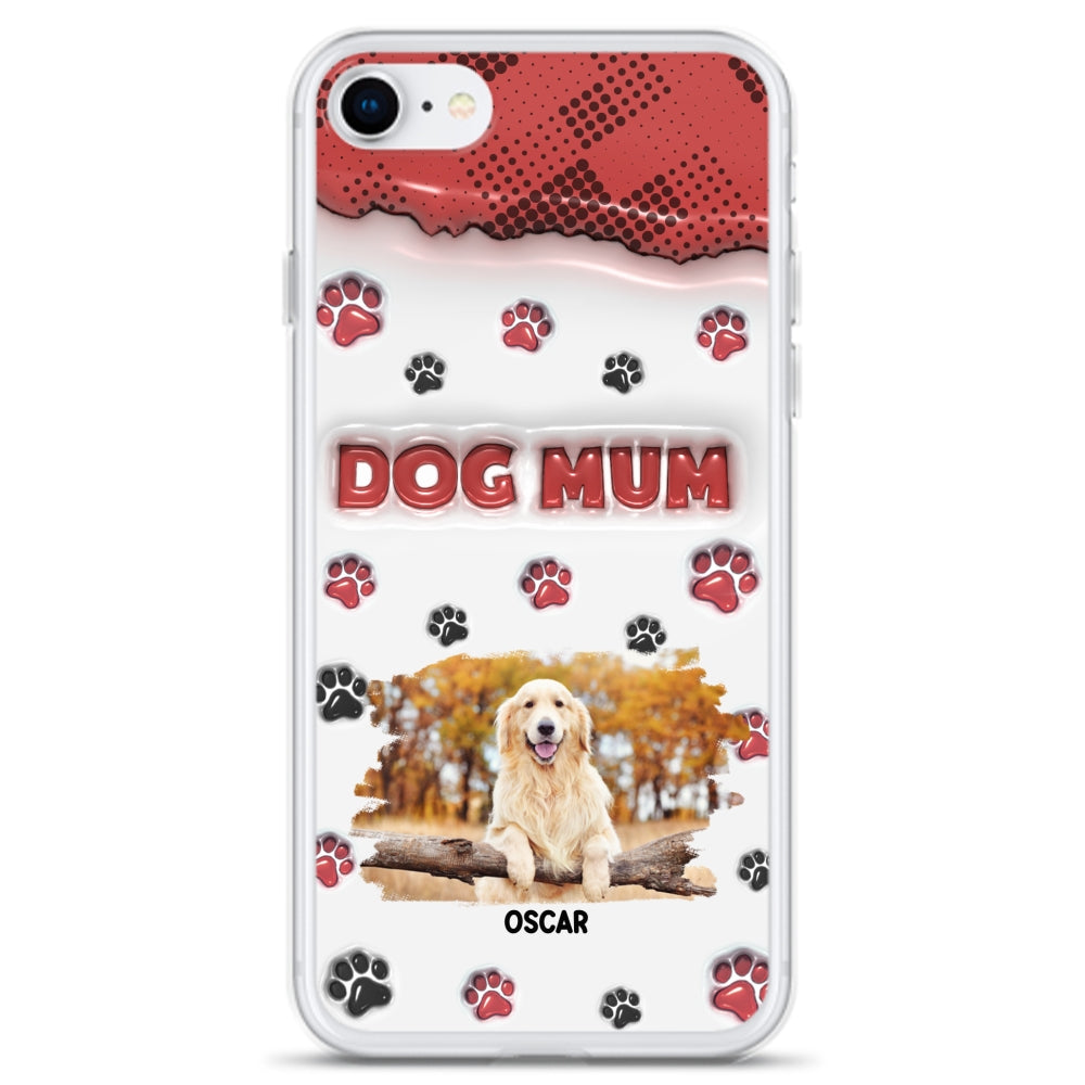 Dog Mom Photo Version 2 - Personalized 3D Inflated Effect Phone Case