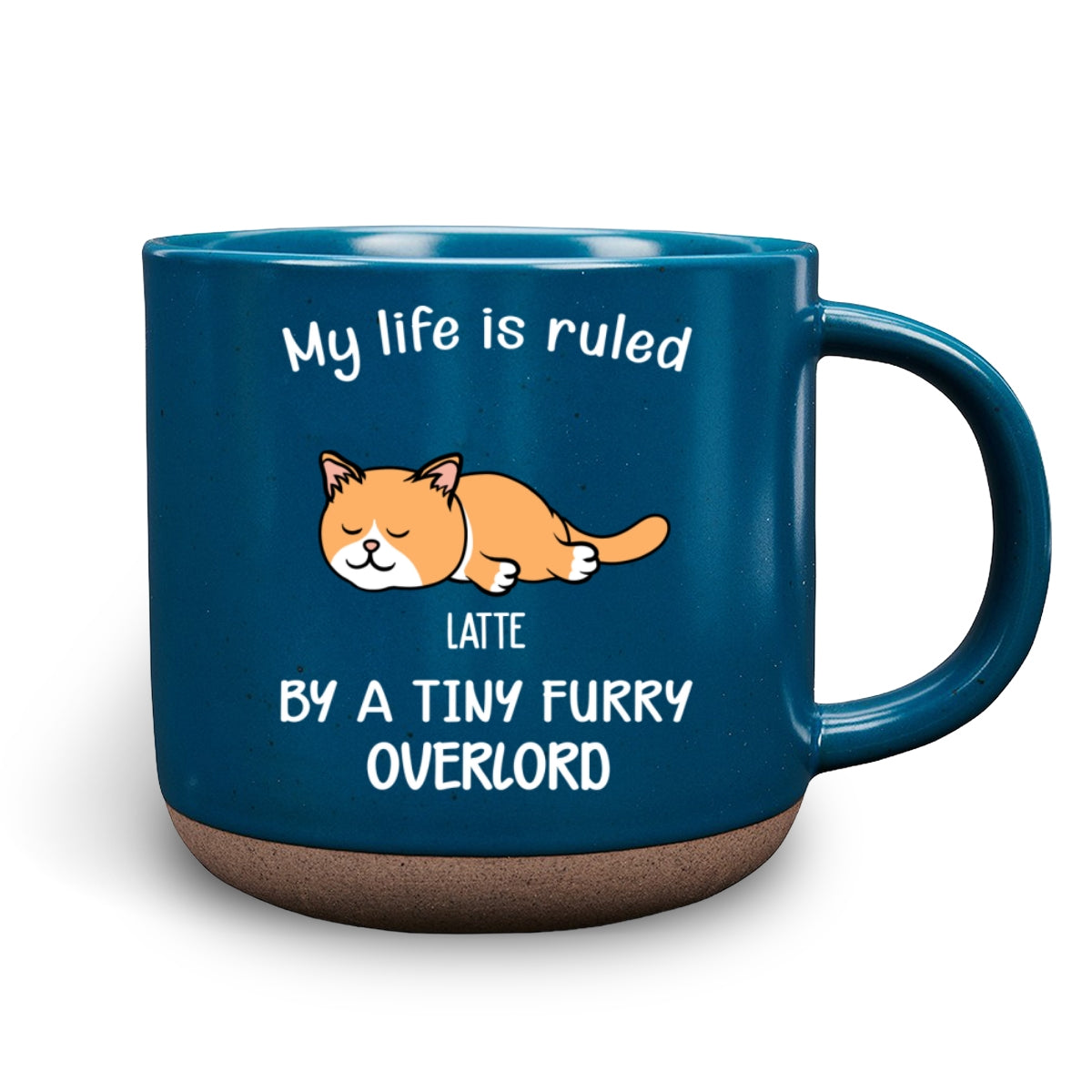 Custom Christmas Birthday Gifts For Pet Lovers • Ruled By Tiny Furry Overlords Ver Cat - Personalized Pottery Mug